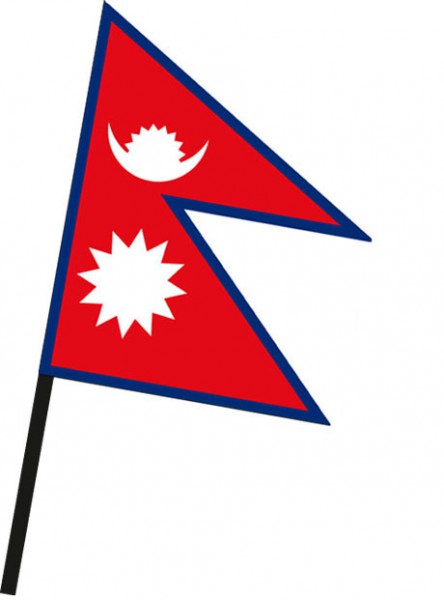 Nepal als Stockfahne