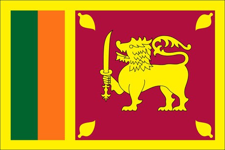 Sri Lanka als Fanfahne