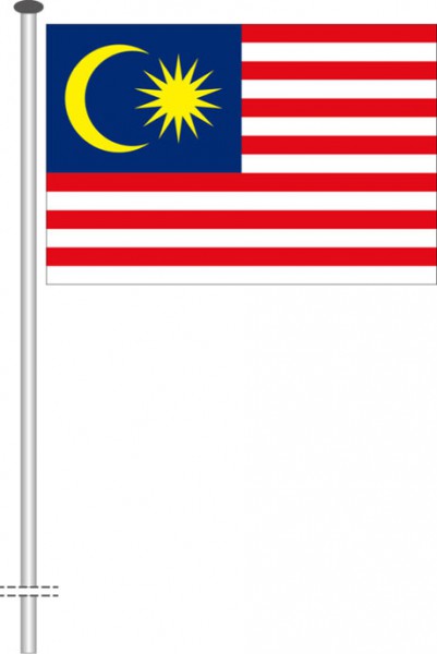 Malaysia als Querformatfahne