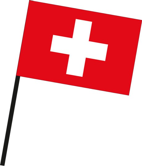Schweiz als Stockfahne