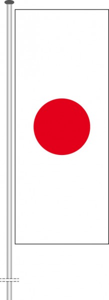 Japan als Hochformatfahne