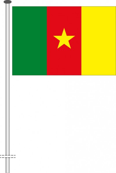 Kamerun als Querformatfahne