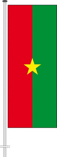 Burkina Faso als Hochformatfahne