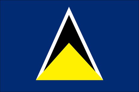 St. Lucia als Fanfahne