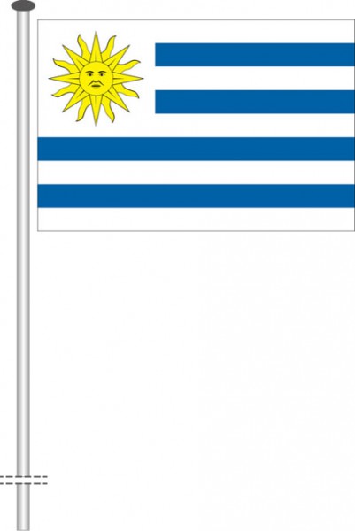 Uruguay als Querformatfahne