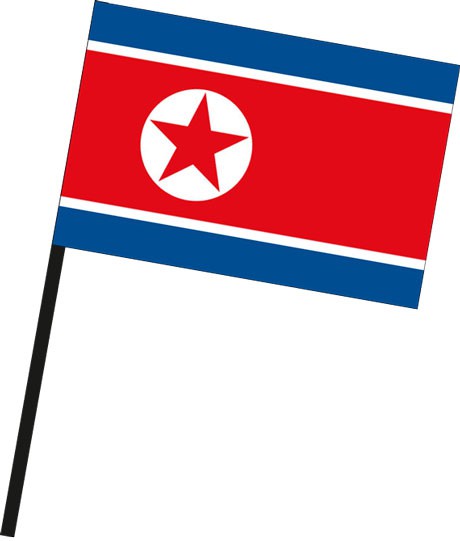 Nordkorea als Stockfahne