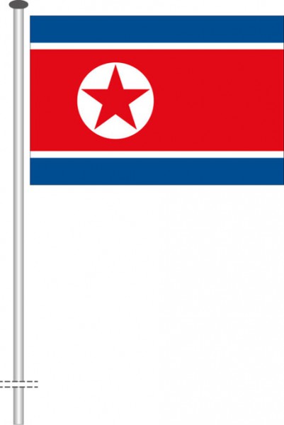 Nordkorea als Querformatfahne