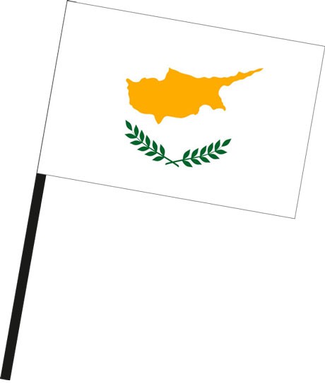 Zypern als Stockfahne