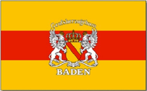 Baden mit Wappen als Fanfahne
