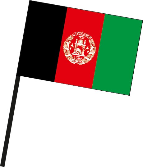 Afghanistan als Stockfahne