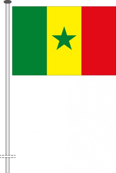 Senegal als Querformatfahne
