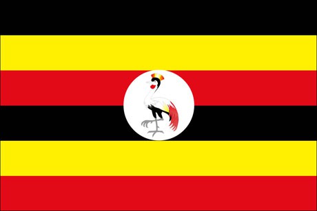 Uganda als Fanfahne
