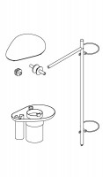 Fahnenmast-Zubehör-Set Mit 7,6 Cm Goldener Kugel Und Fahnenmast Aus