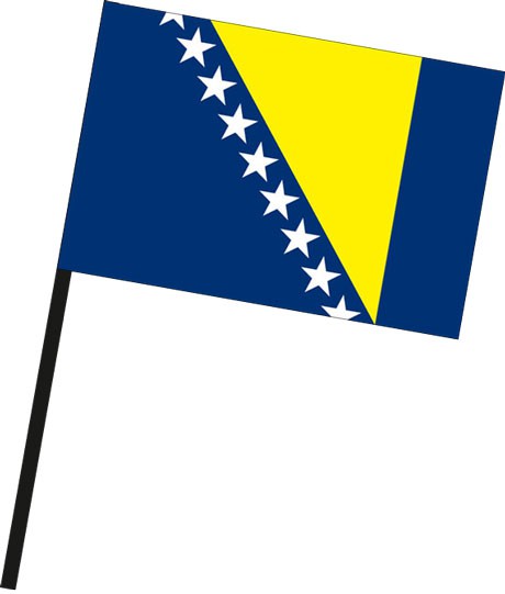 Bosnien Herzegowina als Stockfahne