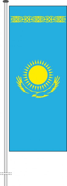 Kasachstan als Hochformatfahne