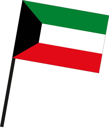 Kuwait als Stockfahne