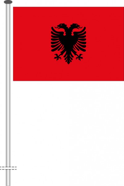 Albanien als Querformatfahne