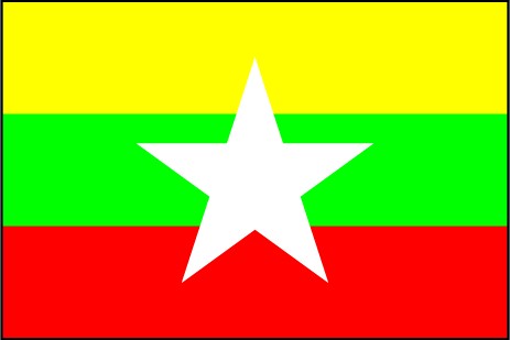 Myanmar als Fanfahne