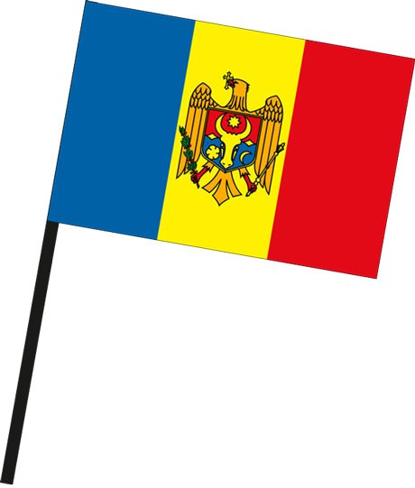 Moldawien als Stockfahne