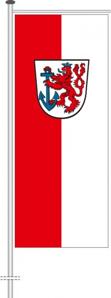 Düsseldorf mit Wappen als Auslegerfahne