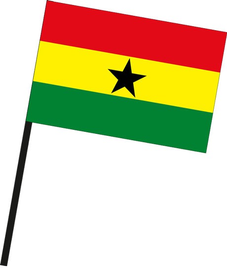 Ghana als Stockfahne