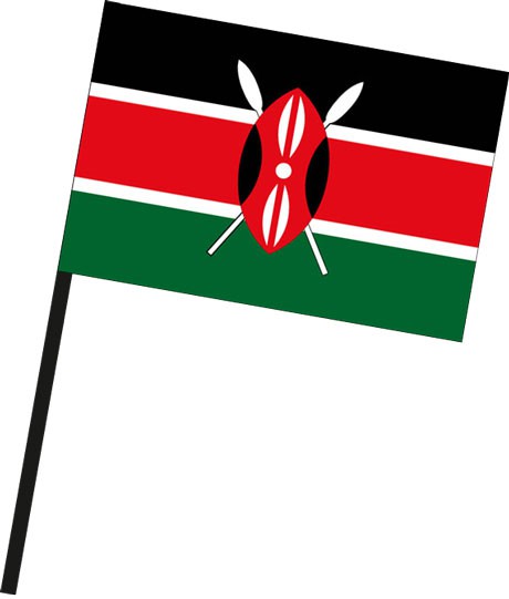Kenia als Stockfahne