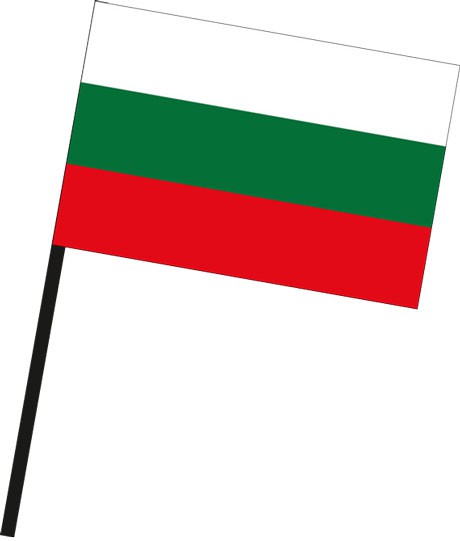 Bulgarien als Stockfahne